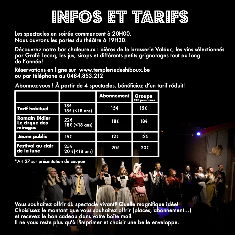 Saison 2024 2025 infos pratiques